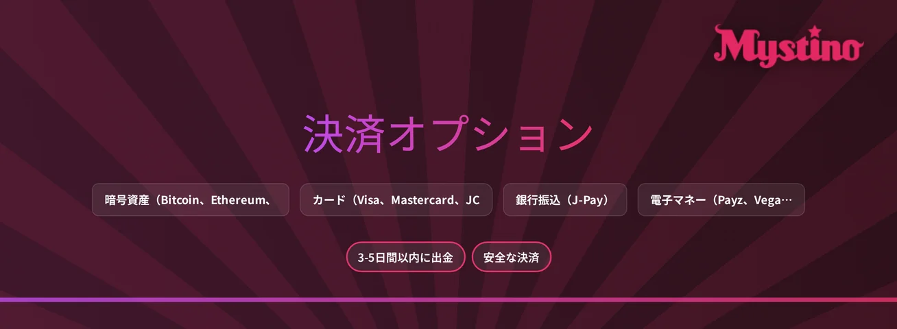4種類の方法で入金する